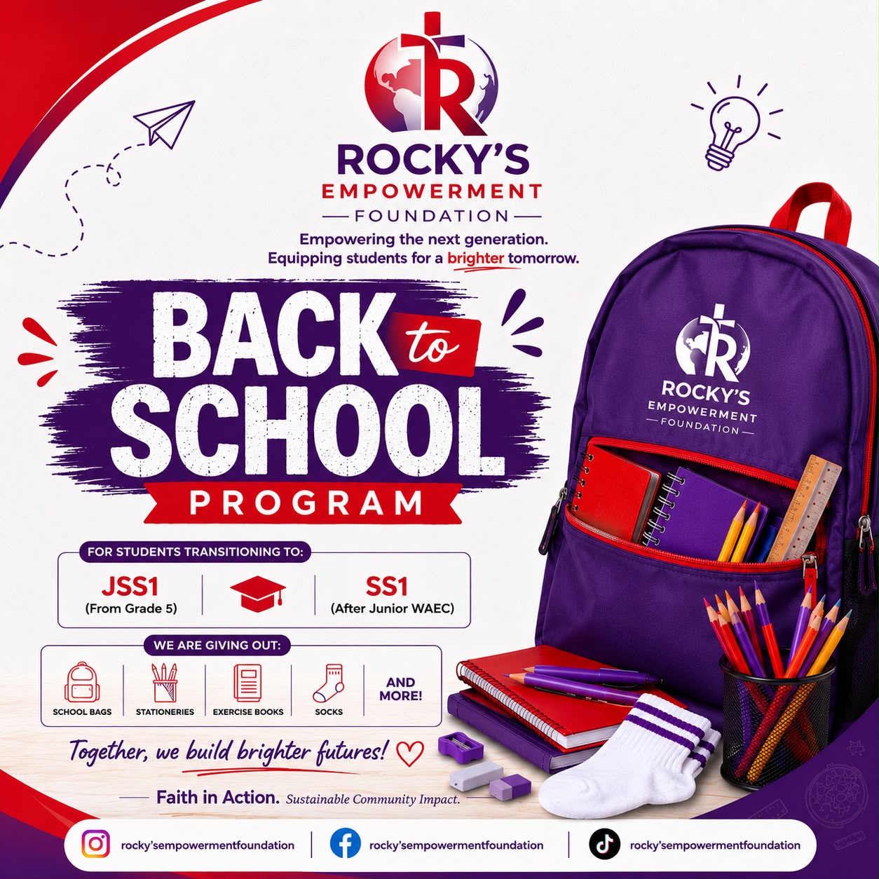 Back-to-School Program supporting students transitioning into JSS1 and SS1